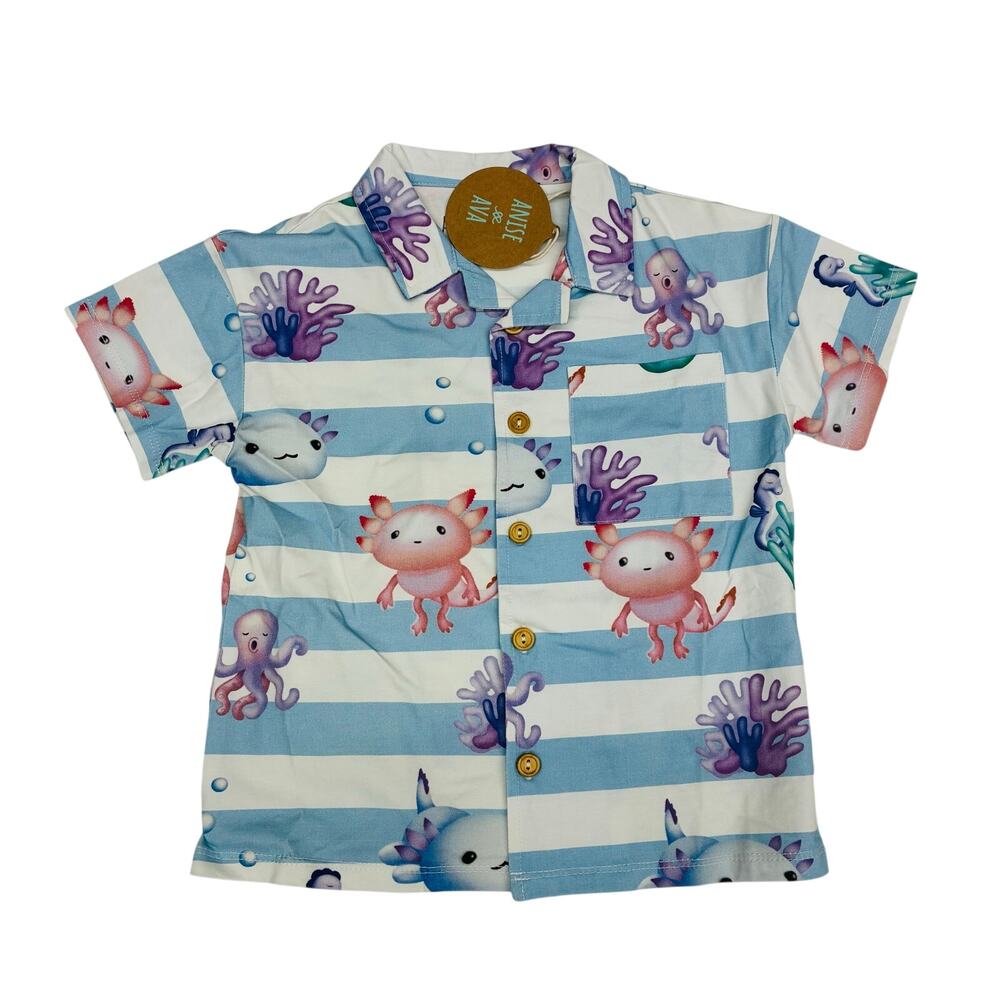 NWT Anise & Ava 2T Sea Creatures Cory Button Up